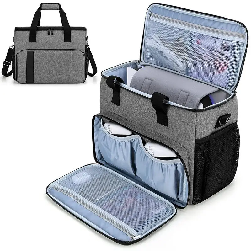 Сумка для игровой консоли для контроллера PS 5, дорожный чехол для переноски, Рюкзак для хранения, Жесткая защитная сумочка с несколькими карманами 0