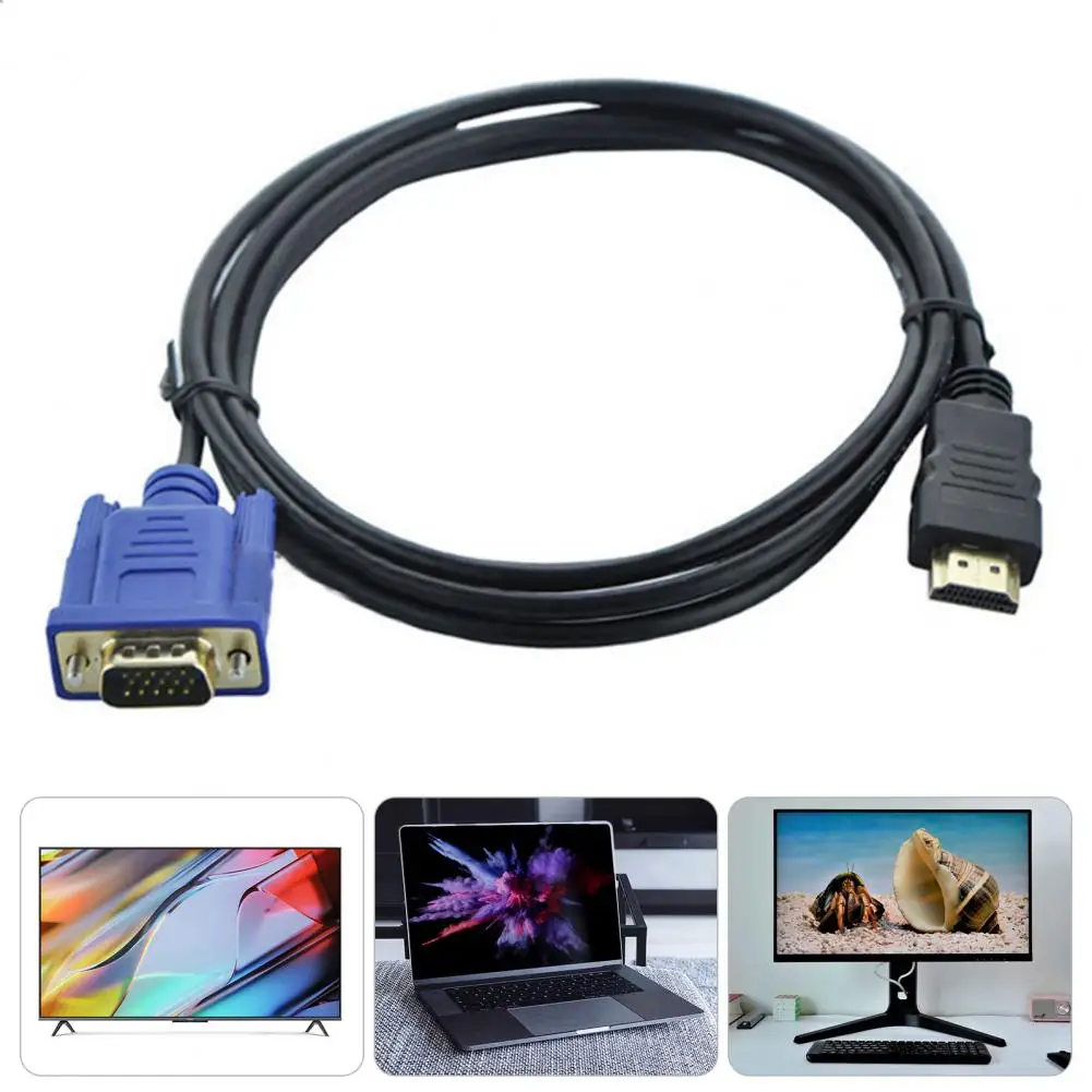 Удобная защита от помех при передаче сигнала, подключаемый кабель для видеопреобразования, совместимый с HDMI, для подключения кабеля VGA 3
