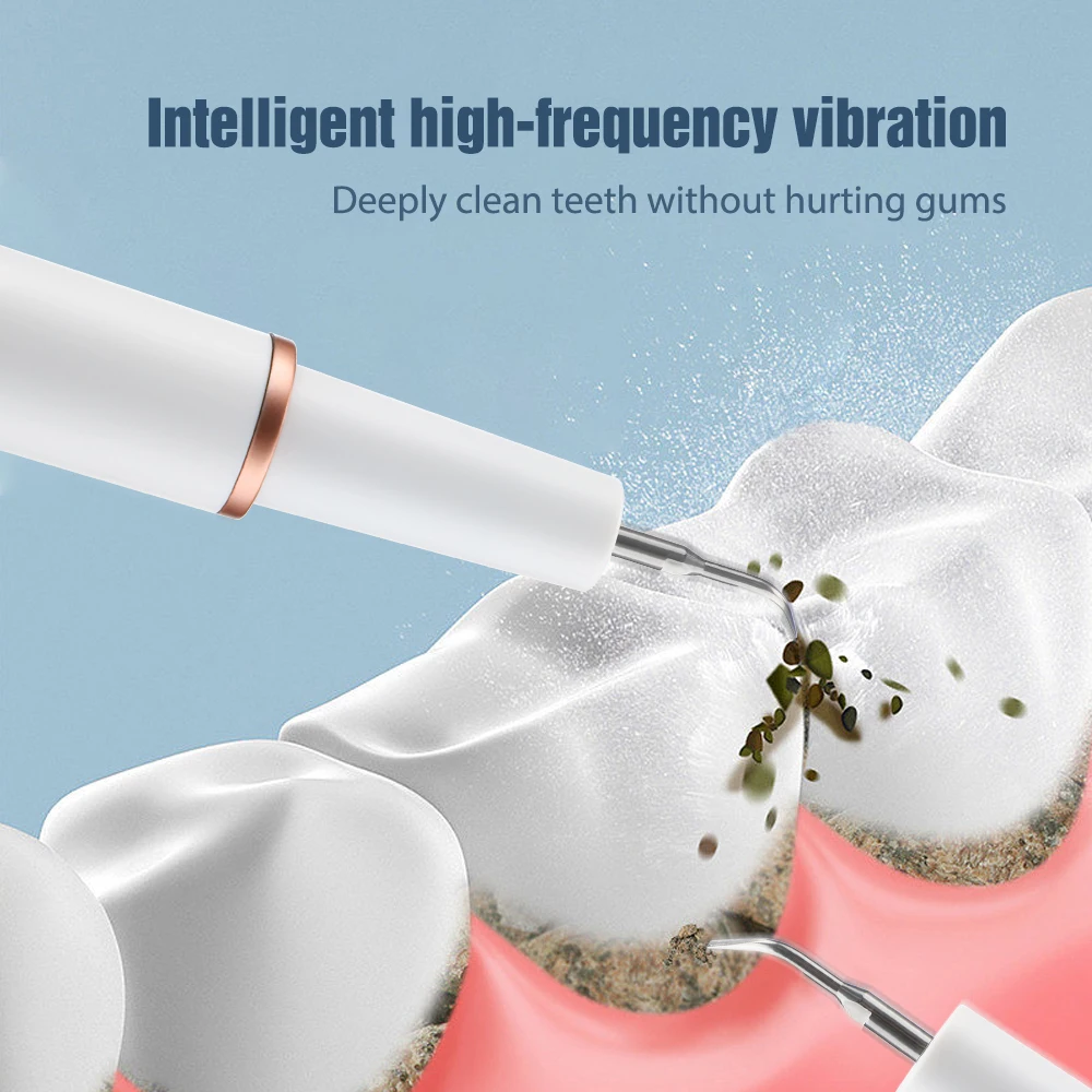 Ультразвуковой зубной скейлер для удаления зубного камня, пятен на зубном камне, 5 режимов, Звуковое Электрическое средство для удаления зубного камня, Чистящие средства 1
