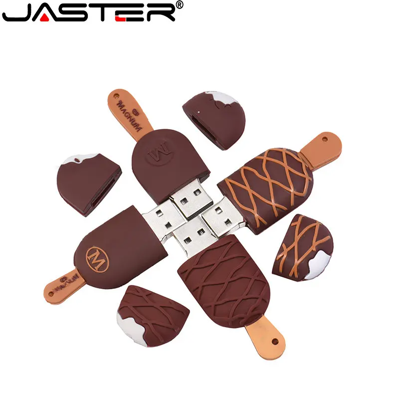 Флеш-накопитель для Шоколадного мороженого USB 2,0 с Мультяшным печеньем, Флеш-накопители с брелоком, Подарочная карта памяти 64 ГБ/32 ГБ/16 ГБ/8 ГБ, U-диск 2