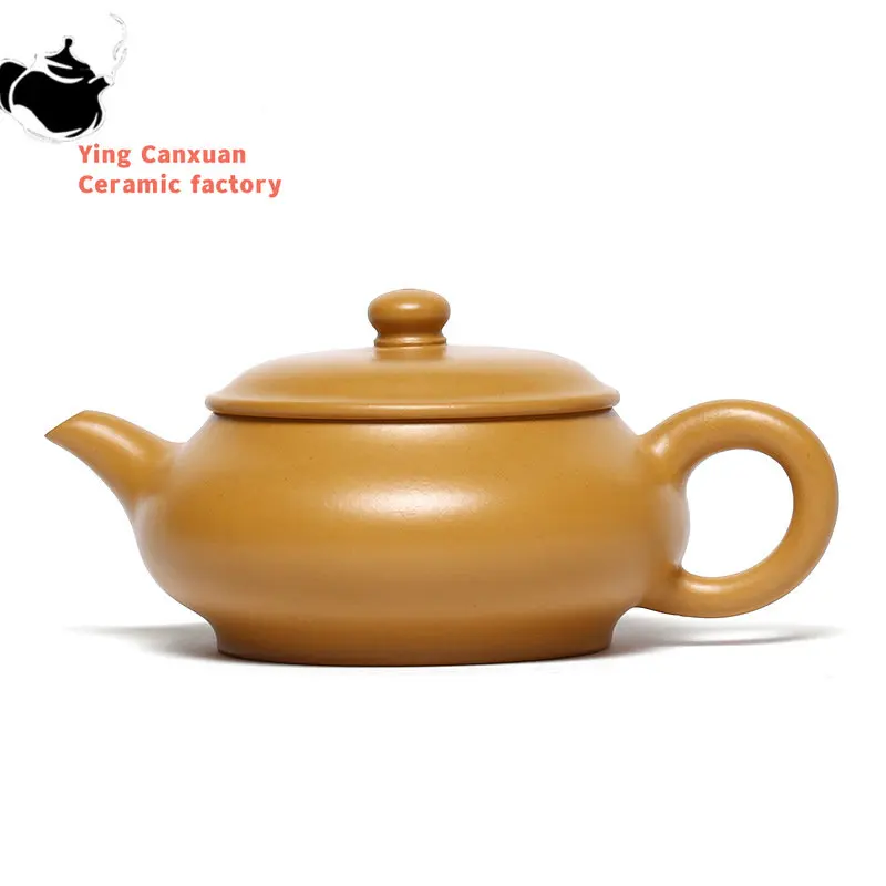 Чайник из Исинской фиолетовой глины, золотой чайник Zhuni Ming, чайный набор кунг-фу, чайник емкостью 160 мл 4