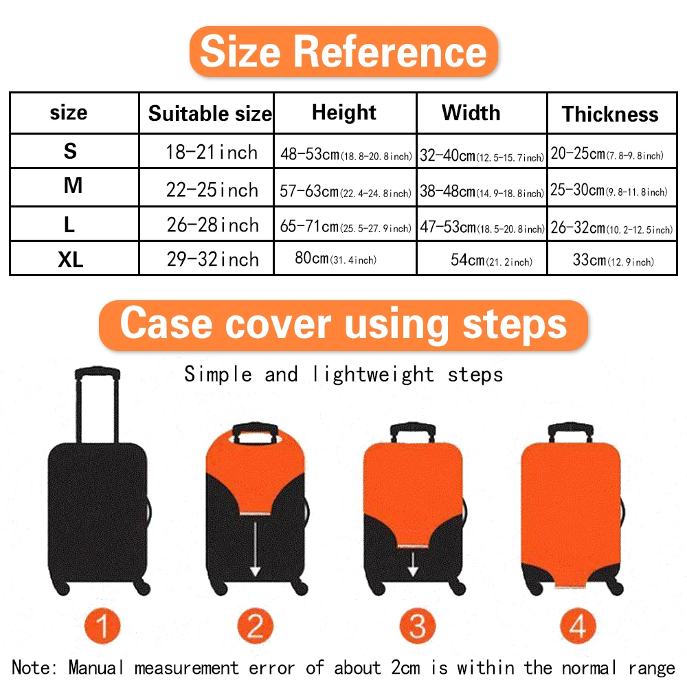 Чехол для багажа, защитный чехол для чемодана, аксессуары для тележки, Эластичный пылезащитный чехол для сумки от 18 до 32 дюймов с леопардовым принтом 1