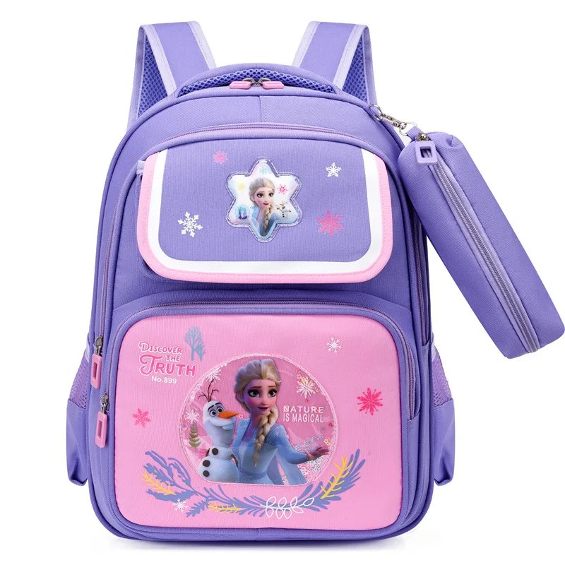 Школьные сумки Disney Frozen для девочек и мальчиков, Человек-паук, Ортопедический рюкзак для учащихся начальных классов 1-3 класса Большой емкости Mochila 1
