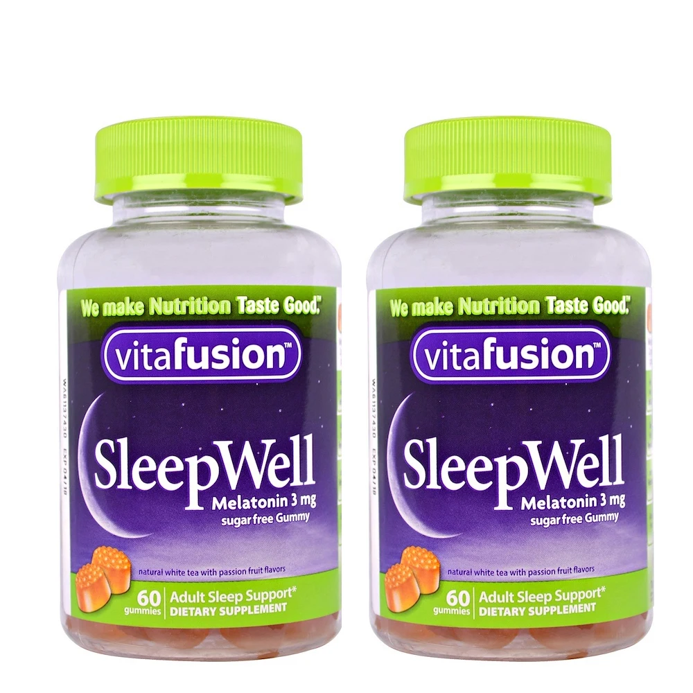1 бутылка American Vitafusion Мелатониновые Жевательные Резинки 60 капсул SleepWell Melanin Дольше Сохраняют Сон В Ночное Время, Снотворное Для Здоровья и хорошего Самочувствия 0