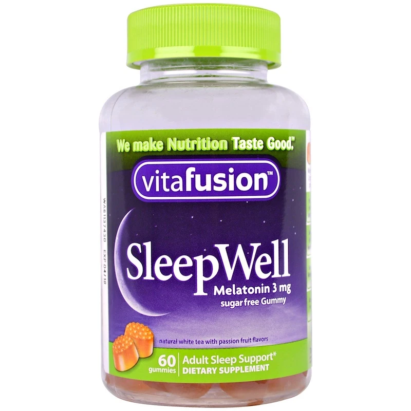 1 бутылка American Vitafusion Мелатониновые Жевательные Резинки 60 капсул SleepWell Melanin Дольше Сохраняют Сон В Ночное Время, Снотворное Для Здоровья и хорошего Самочувствия 1