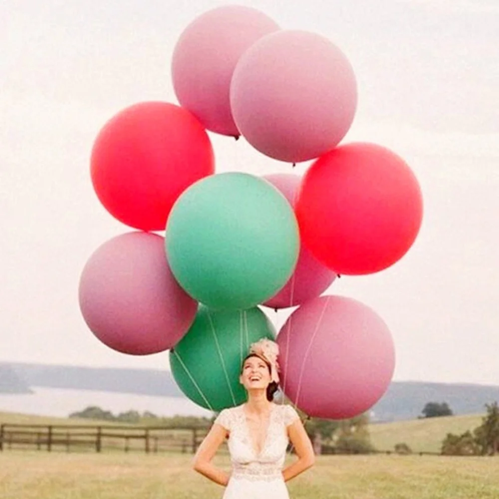 10шт 36-дюймовый круглый воздушный шар Разных цветов, очень большие воздушные шары для свадьбы, Дня рождения, детского душа, украшения для Юбилейной вечеринки 4