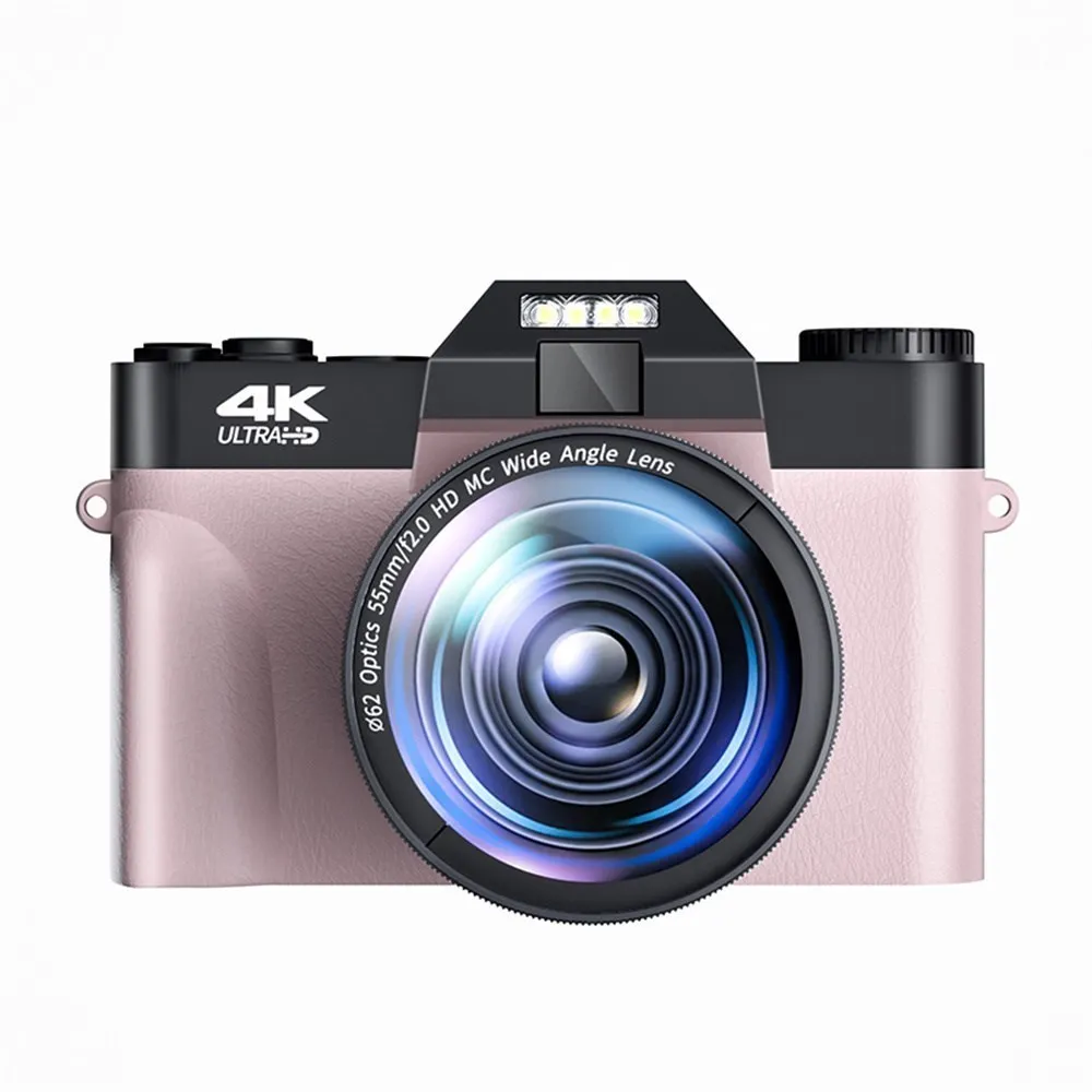 2023 48-Мегапиксельная цифровая фотокамера для фотосъемки, 3-Дюймовая Видеокамера с откидным экраном, 16-КРАТНЫЙ Зум, Потоковая видеокамера 4K, Многоцветная  0