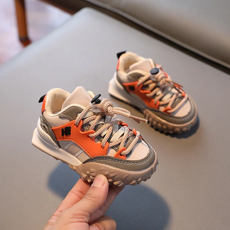 2023 Детская спортивная обувь Для маленьких мальчиков, Сетчатая Дышащая уличная обувь для маленьких девочек, Повседневные кроссовки для бега, Детские кроссовки 21-36 3