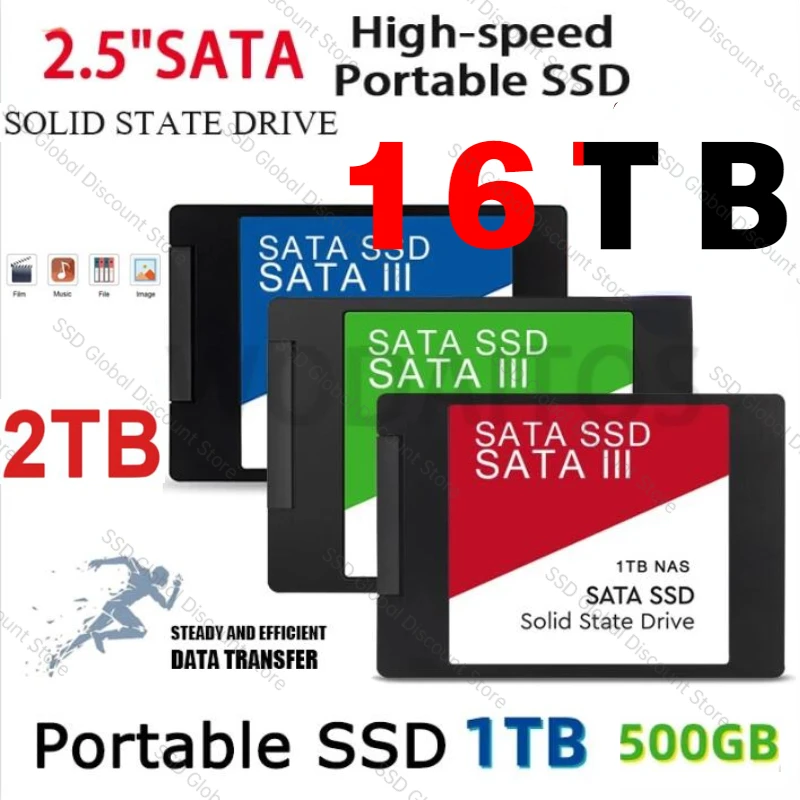 2023 Новая Горячая Распродажа 100% ssd sata 1 ТБ 4 ТБ Оригинальный Портативный SSD 500 ГБ SATAIII hdd SSD 2 ТБ Твердотельный жесткий диск 2,5 для Ноутбука ps5 0