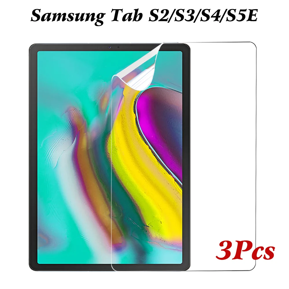 3 Упаковки Мягкой ПЭТ-пленки для Samsung galaxy tab S2 8,0 9,7 T710 T810 S3 T820 S4 T830 S5E T720 Защитная пленка для планшета 0