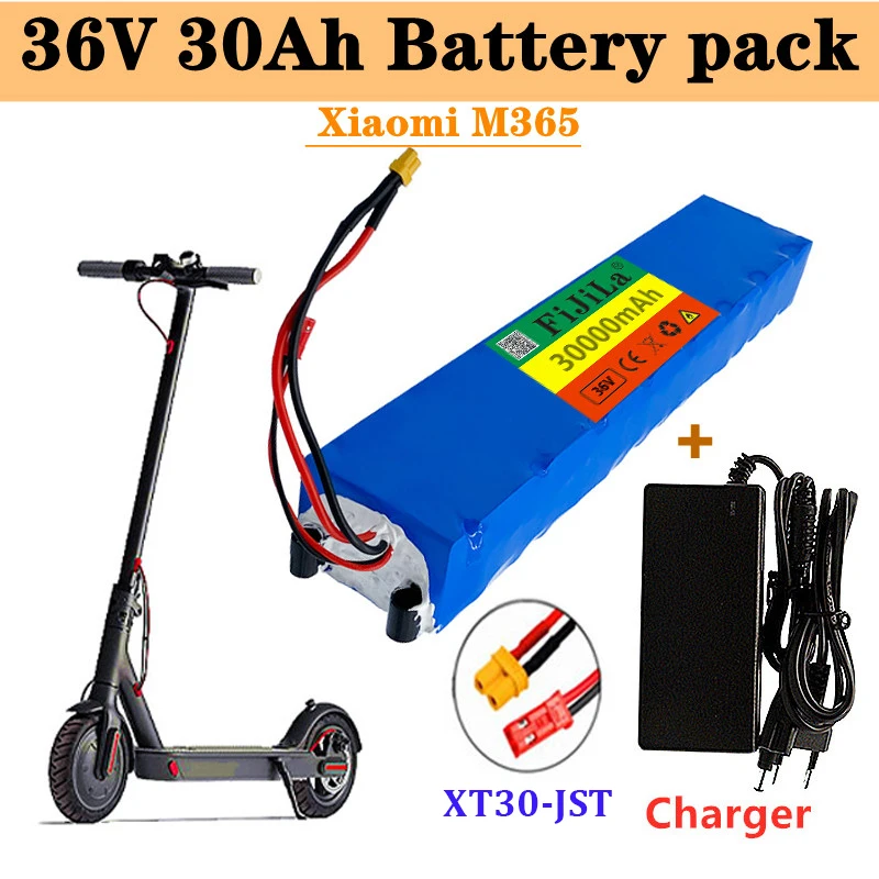 36V 30Ah 18650 литиевый аккумулятор 10S3P 30000 мАч 250 Вт-500 Вт с тем же портом 42V Электрический скутер M365 ebike Power Battery с BMS 0
