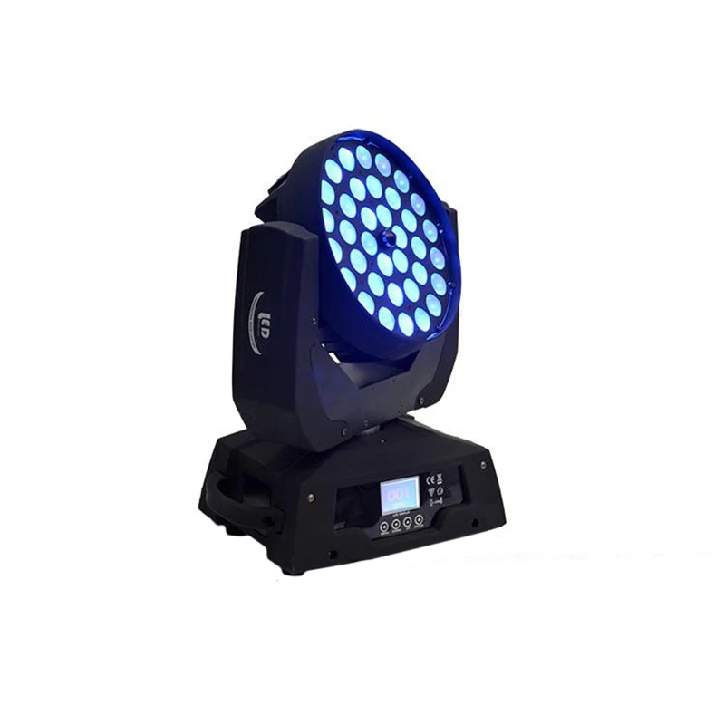 36x12 Вт RGBW 4в1 LED Zoom Wash Движущийся Головной Свет DMX Управление Сценическим Освещением Профессиональный Лучевой Проектор DJ Disco Party Lights 2