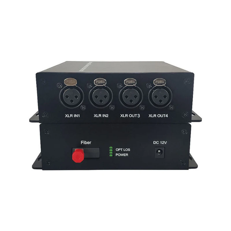 4-канальный xlr-конвертер в оптоволоконный сбалансированный аудио xlr по оптоволокну 0