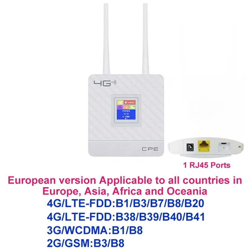 4G LTE CPE Wifi маршрутизатор CAT4 150 Мбит/с Беспроводной маршрутизатор 4G LTE SIM WiFi Маршрутизатор с внешней антенной WAN /LAN RJ45 4