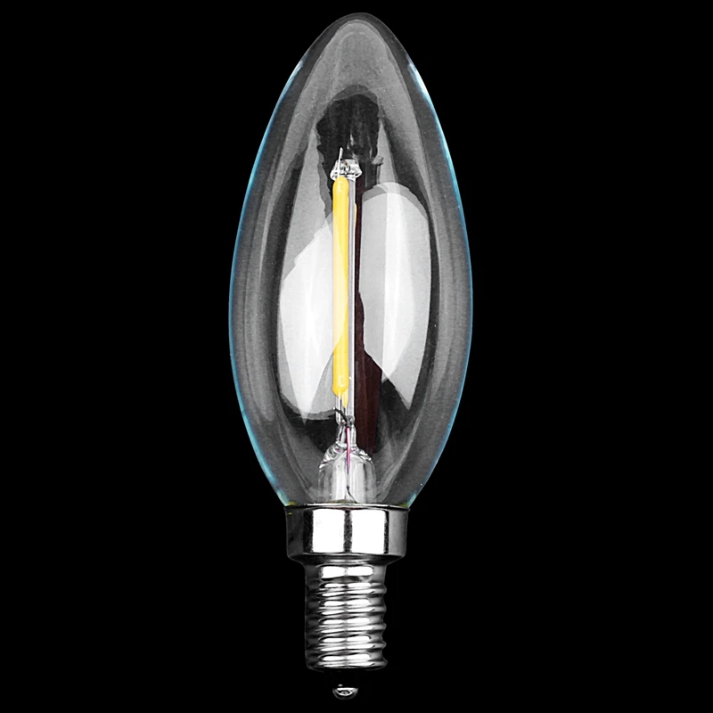 5-кратная светодиодная лампа с регулируемой яркостью E12 2W COB с пламенем накаливания 10 X 3,5 см 4
