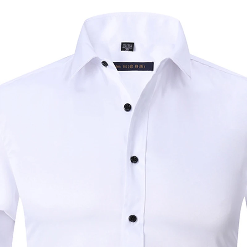 6XL 8XL, новая весенне-осенняя однотонная рубашка Большого размера, мужская, с длинным модным рукавом, Не железная, деловая, повседневная, Белая, большая 4