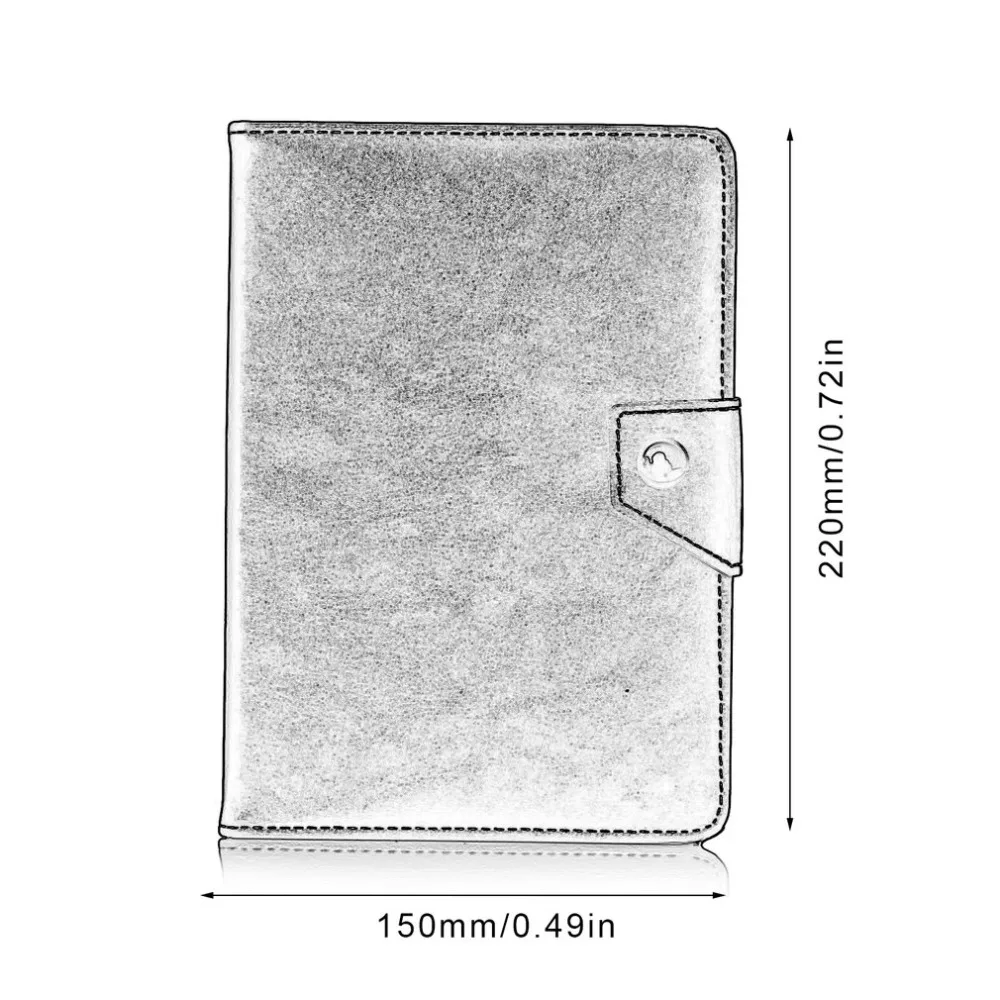 7-дюймовый 10,1-дюймовый защитный чехол для планшета Универсальный плоский защитный чехол для планшета из искусственной кожи, защита от падения, пылезащитная подставка 5