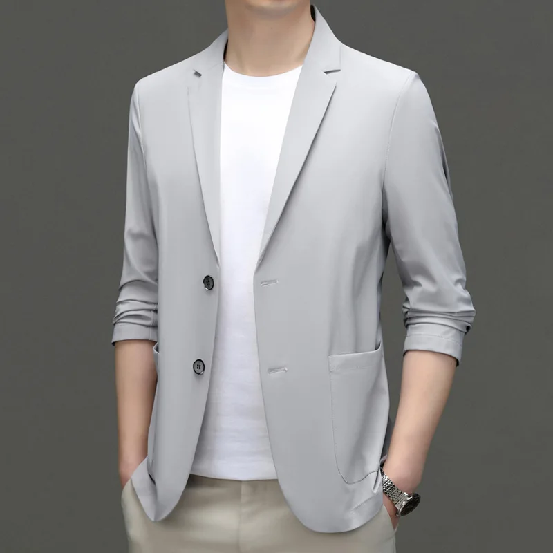 7064-мужская новая корейская модная профессиональная куртка для делового отдыха, роскошный костюм в стиле Yinglun 2
