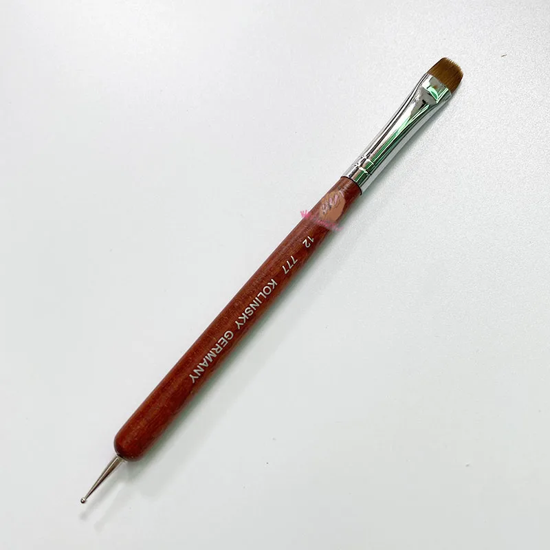 777 Кисть для французского нейл-арта Kolinsky Ручка из красного дерева С точечным рисунком Для французского маникюра и Педикюра Размер 12 0