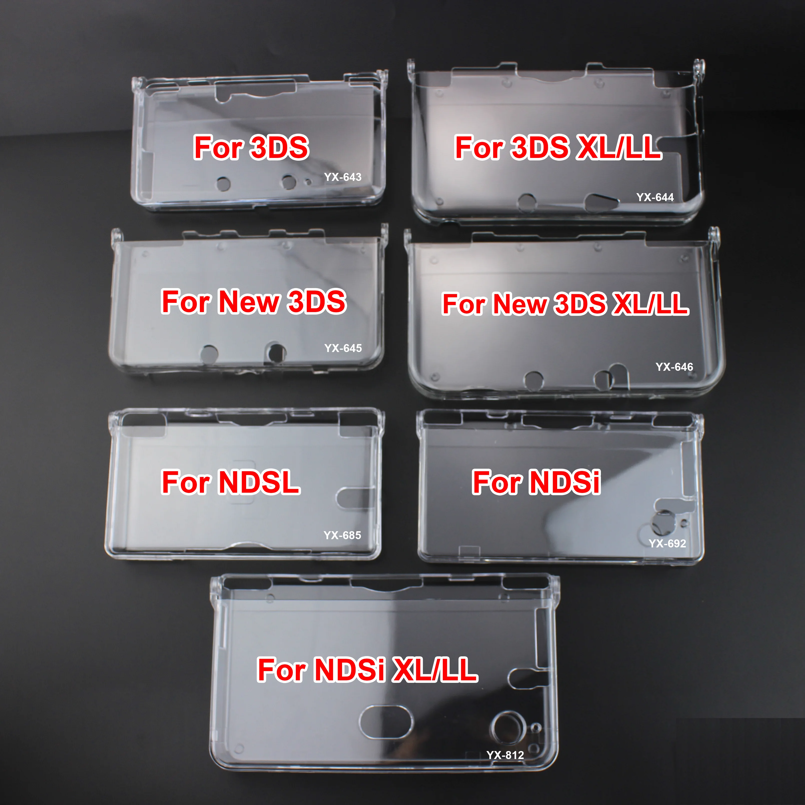 8 моделей 1 шт. Пластиковый Прозрачный Хрустальный Защитный чехол Из твердой кожи Для GBA SP NDSL DSI NDSi XL 3DS XL Новая Консоль 3DS XL LL 0