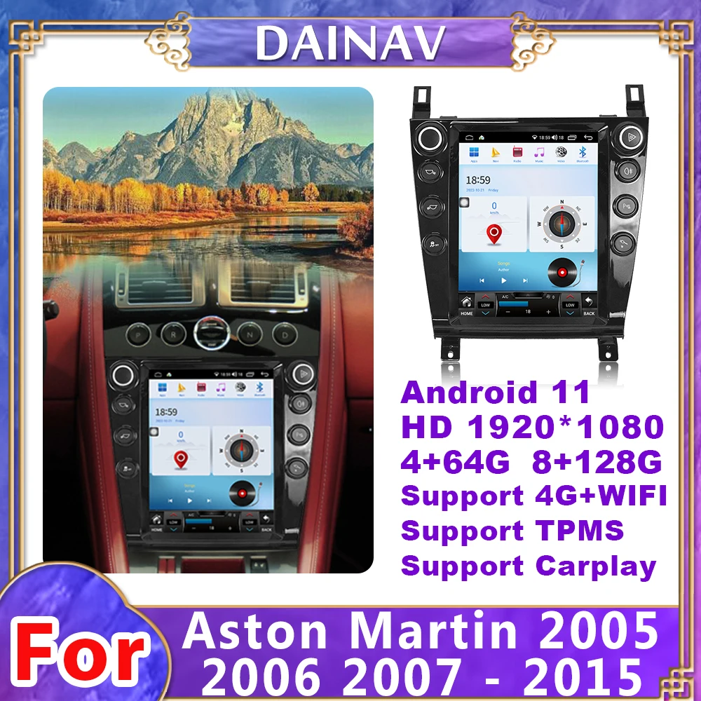 9,7 Дюймов Android 11 Авто Радио Стерео Для Aston Martin 2005 2006 2007 2008-2015 Carplay Мультимедийный GPS Навигационный плеер 0