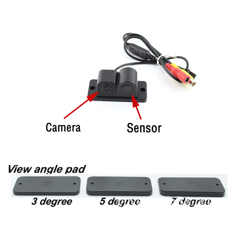 ANSHILONG Угол обзора 170 градусов HD Водонепроницаемая автомобильная камера заднего вида с радарным датчиком парковки 2 в 1 0