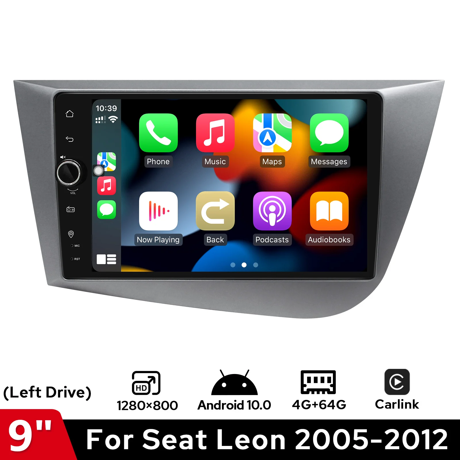 Android 10,0 QLED Экран Мультимедиа Видео Стерео Головное устройство DSP NO 2din Автомобильная Радионавигация GPS Carplay Для Seat Leon 2005-2012 2