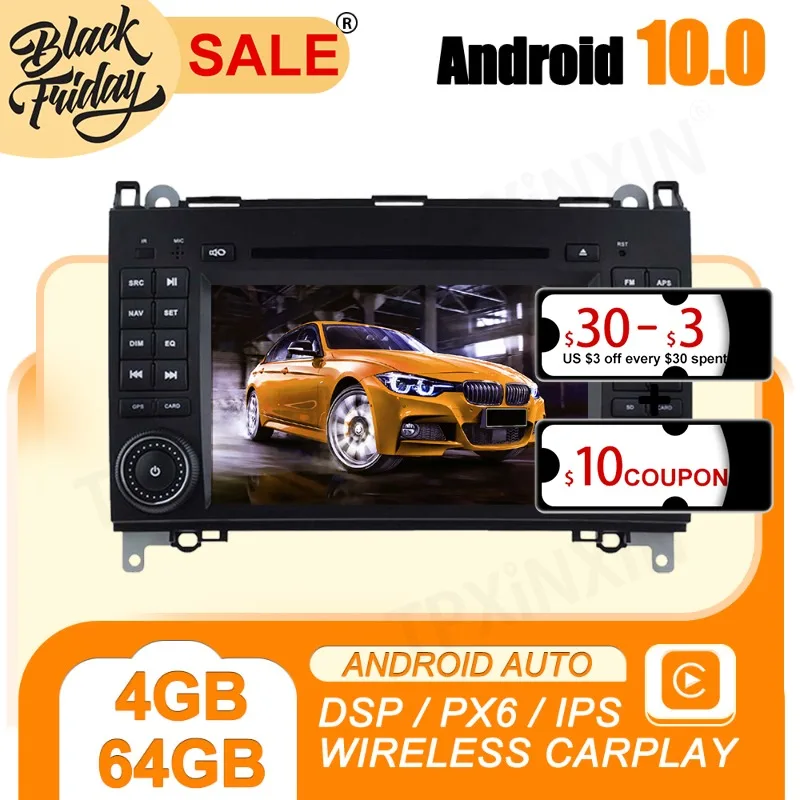Android 10,0 для Benz B200 B-class W245 B170 2007 Автомобильный GPS-Навигатор Carplay Мультимедийный Плеер Авто Радио Стерео Видео Головное устройство 0