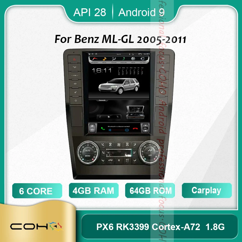 COHOO для Benz ML-GL 2005-2011 Android 10,0 восьмиядерный 6 + 128 Г Автомобильный мультимедийный плеер Стерео Приемник Радио 0