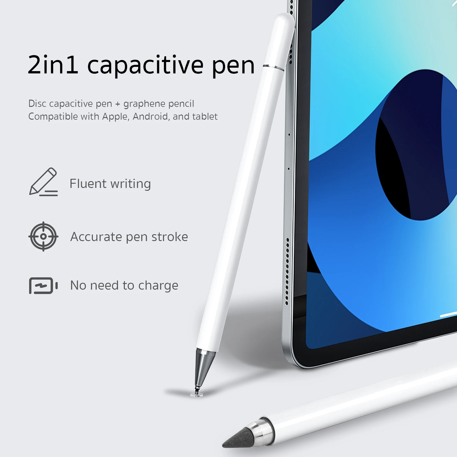 COTECI Два в одном Емкостный стилус для пера Huawei Xiaomi Redmi Apple Samsung Lenovo Tablet Pencil Smart Pen Stylus 0