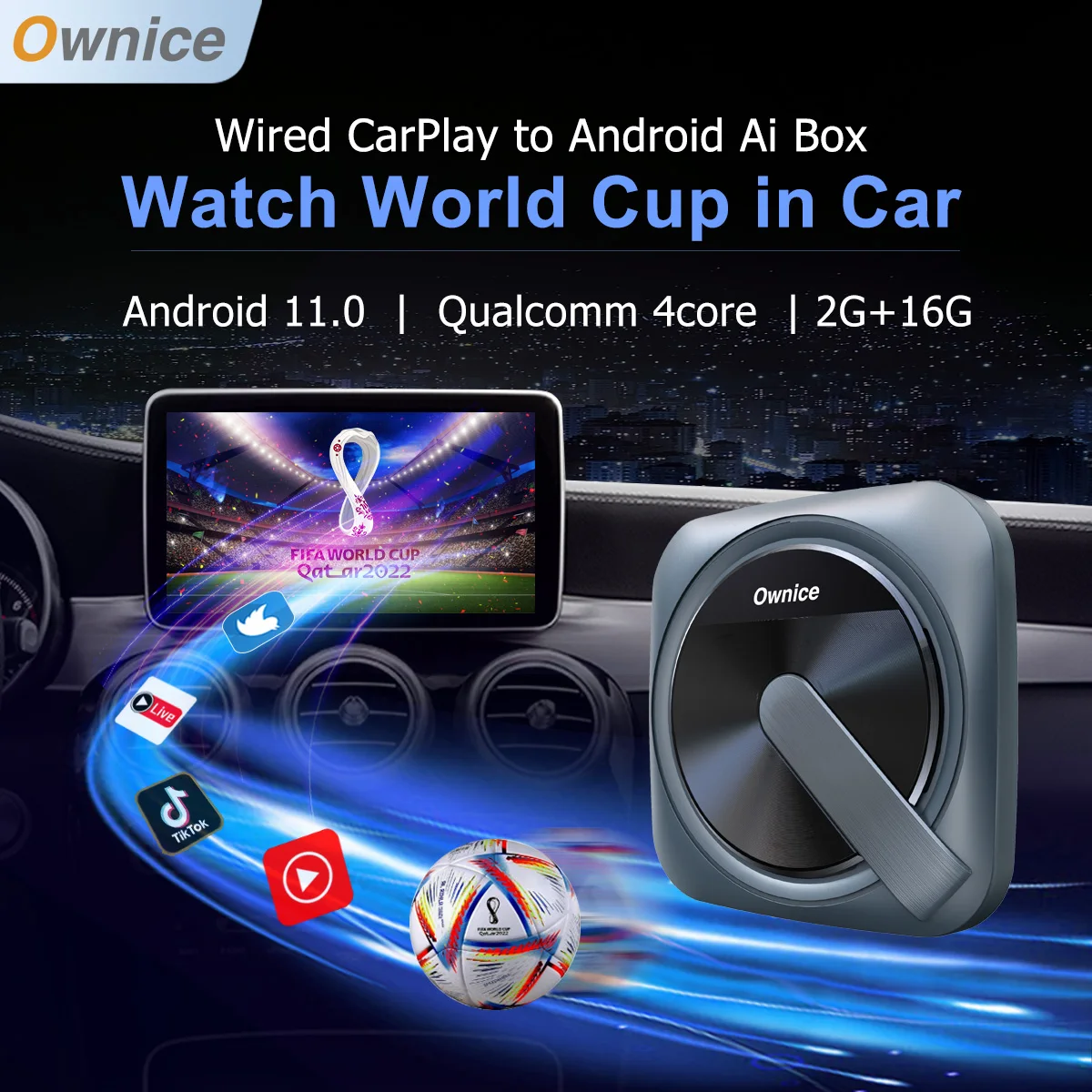 Carplay Ai Box 4G LTE Видео Android Автоматический Беспроводной Адаптер Мультимедийная Система Автомобильное РАДИО GPS для Spotify HYUNDAI Palisade Venue 1