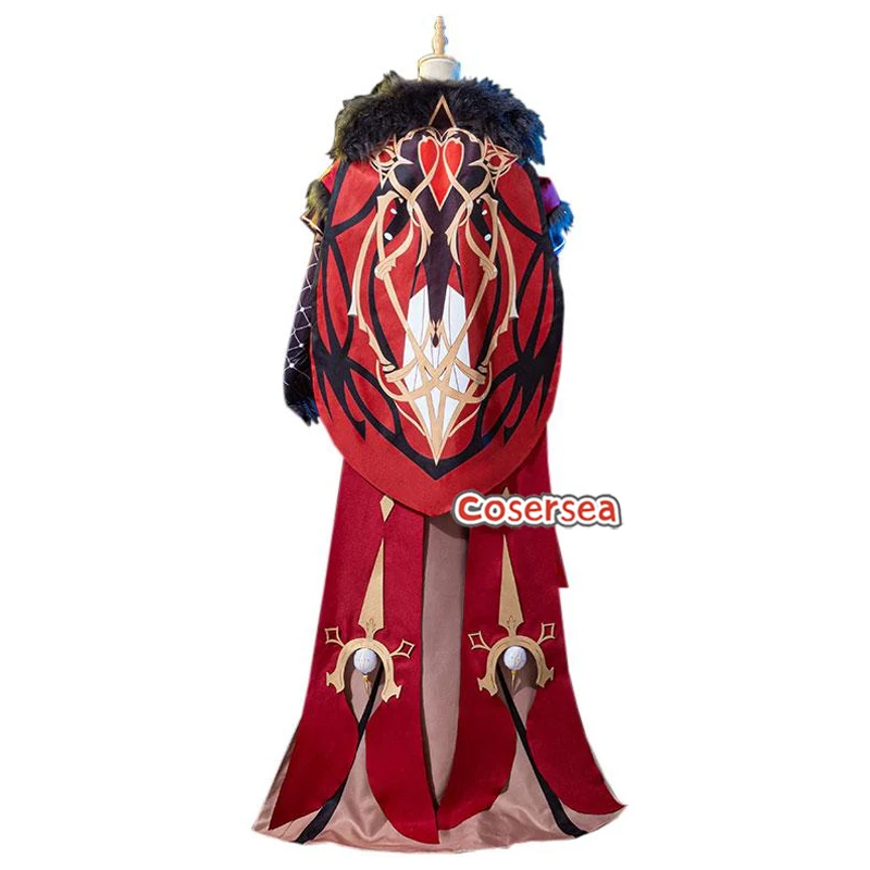 Cosersea Game Genshin Impact NPC Синьора Косплей костюм Женское платье Униформа Наряд на Хэллоуин Полный комплект Плащ костюм 5