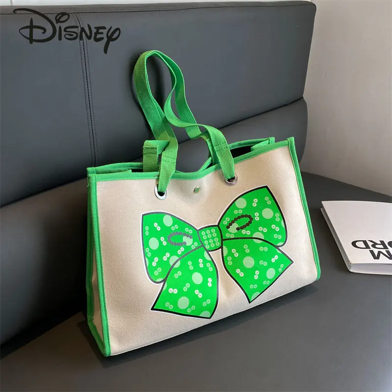 Disney Minnie, Новая модная женская сумка, высококачественная сумка большой емкости, Мультяшная сумка для отдыха и покупок, сумка для защиты окружающей среды 2