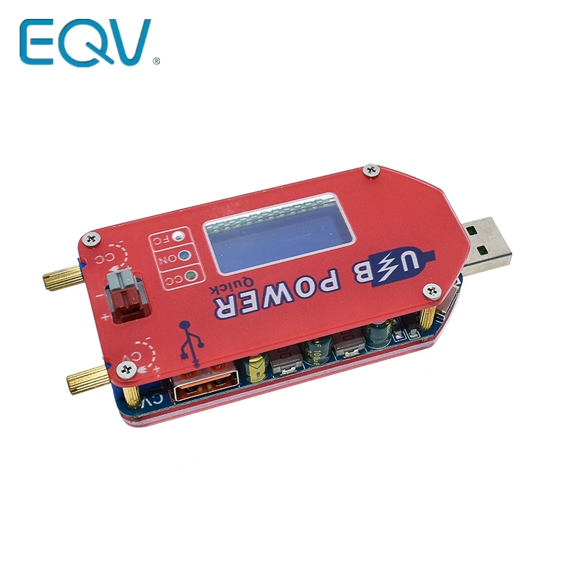 EQV DP3A Цифровой дисплей USB регулируемый модуль питания постоянного тока 1-30 В 15 Вт QC 2,0 3,0 FCP Быстрая зарядка лабораторный источник питания regulador 2