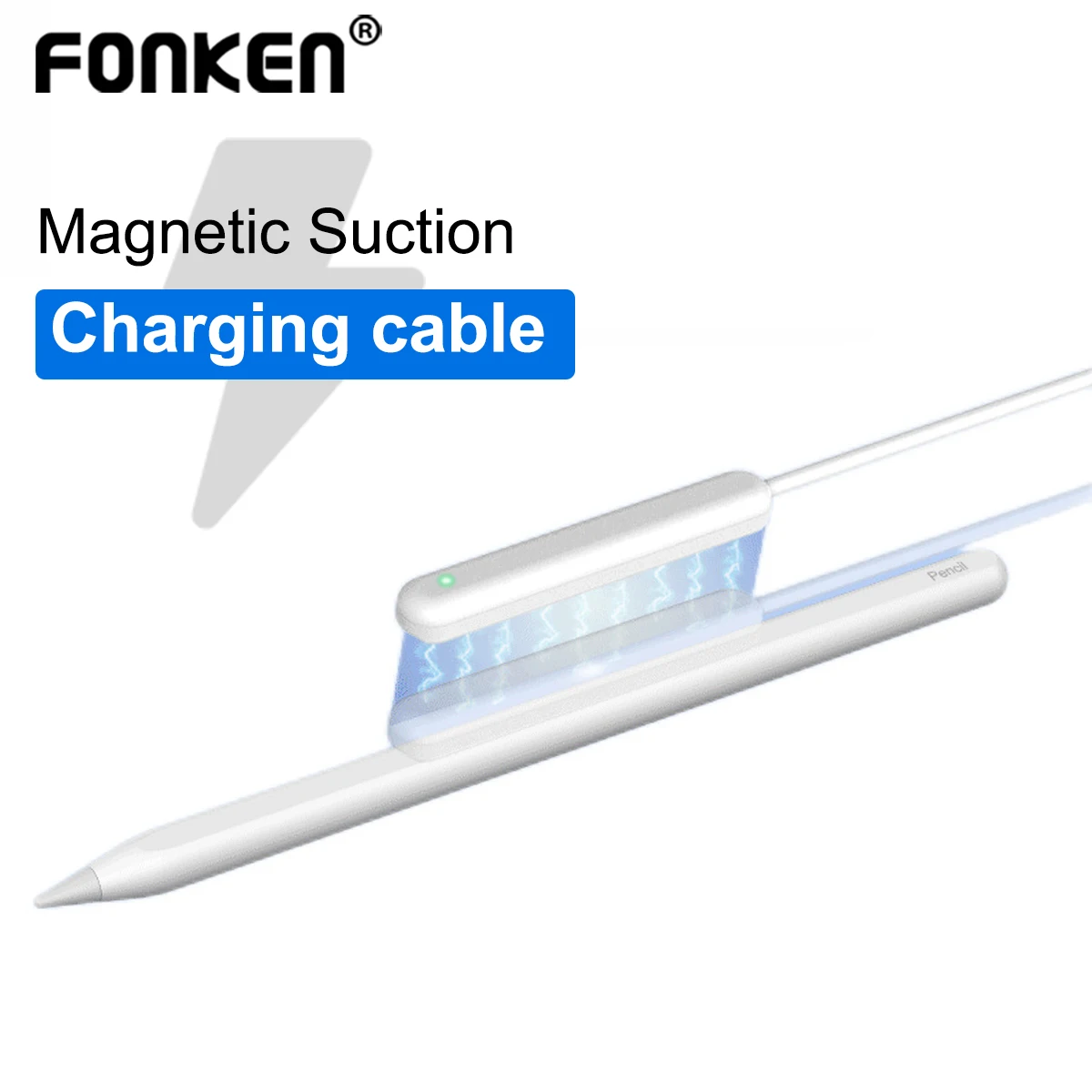 FONKEN Для Apple Pencil 2, Адаптер для зарядного устройства 2-го типа C, Магнитный кабель для зарядки USB C Для Apple Pencil 2, зарядное устройство для 2-го стилуса 1
