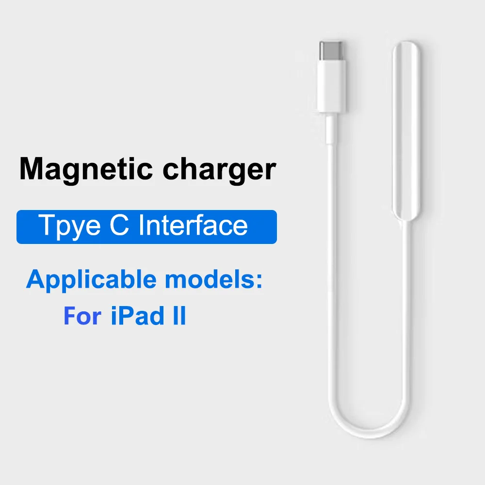 FONKEN Для Apple Pencil 2, Адаптер для зарядного устройства 2-го типа C, Магнитный кабель для зарядки USB C Для Apple Pencil 2, зарядное устройство для 2-го стилуса 2