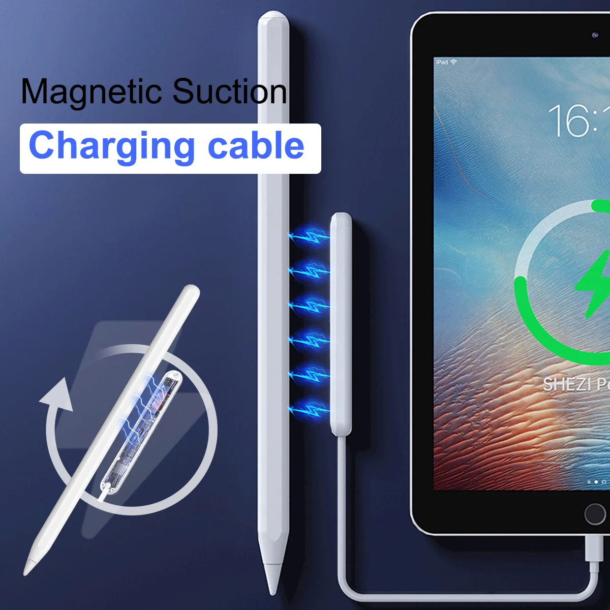 FONKEN Для Apple Pencil 2, Адаптер для зарядного устройства 2-го типа C, Магнитный кабель для зарядки USB C Для Apple Pencil 2, зарядное устройство для 2-го стилуса 3