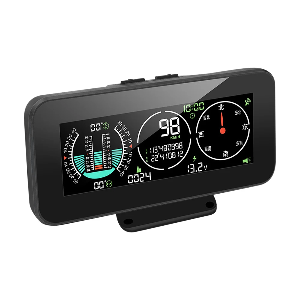 GPS Спидометр Внедорожные Аксессуары Автомобильный HUD Головной дисплей Сигнализация Превышения скорости M60 Цифровой Измеритель наклона скорости Компас Инклинометр 0
