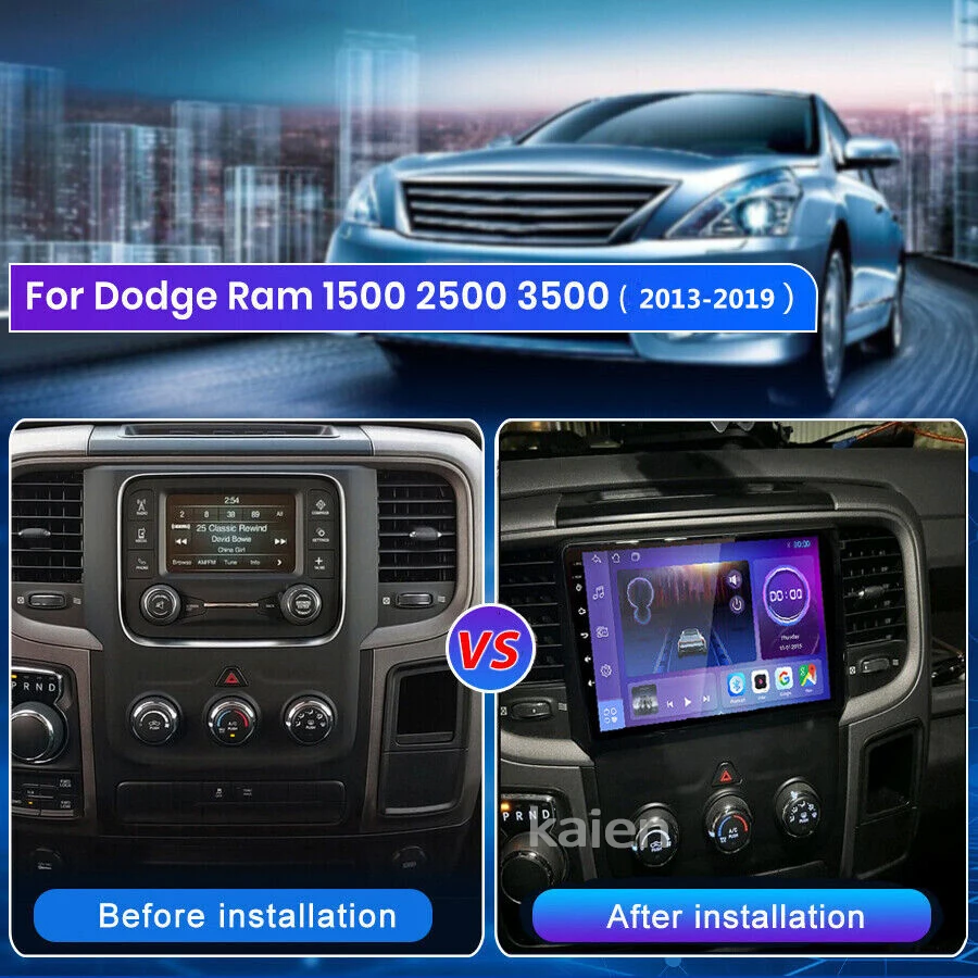 KAIEN Для Dodge RAM 1500 2500 2013-2019 Android 12 Автоматическая Навигация GPS Стереоплеер Автомобильный Радиоприемник DVD Мультимедиа Авторадио 4G WIFI 4
