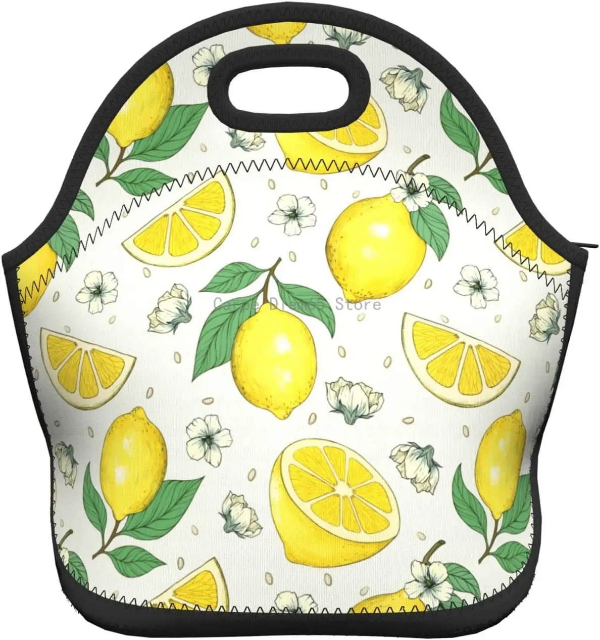 Lemons Изолированная неопреновая сумка для ланча, сумки для ланча, Переносной ланч-бокс, сумка-холодильник для ланча, сумка для пикника/катания на лодках/рыбалки/работы 0