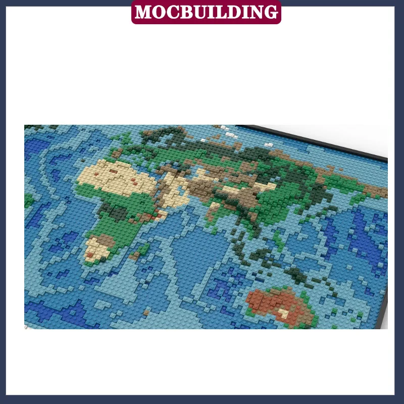 MOC City Цветная карта, модель, Набор строительных блоков, Коллекция Мирового океана, серия игрушек, подарки 3
