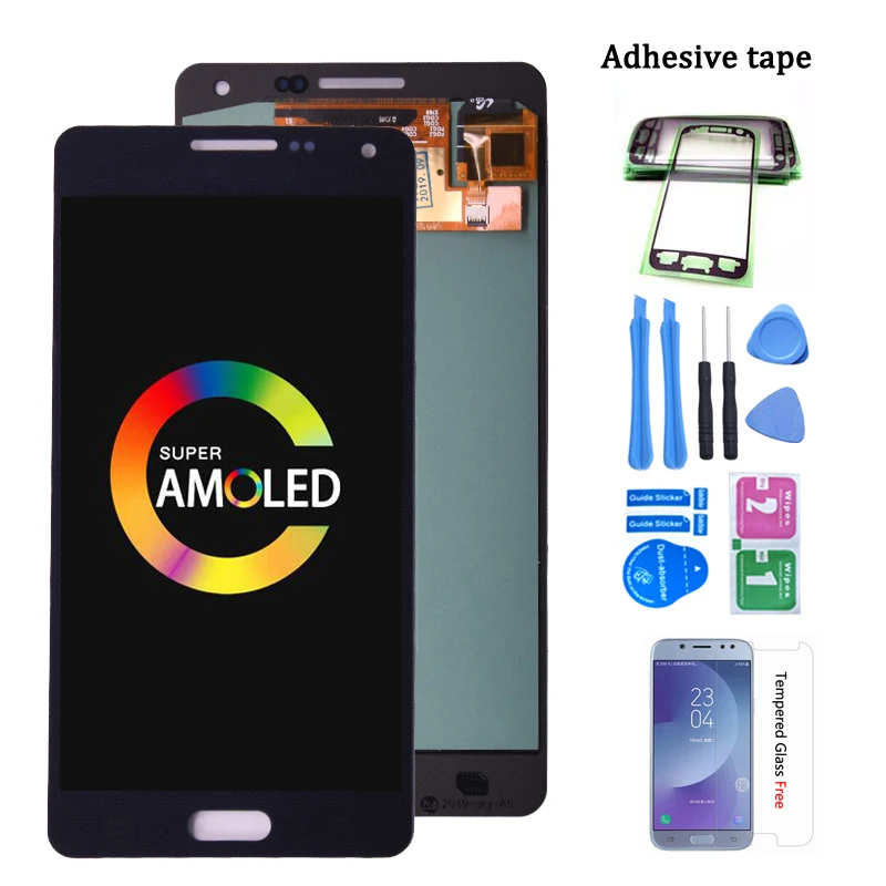 Super Amoled для Samsung Galaxy A5 2015 A500 A500F A500M ЖК-дисплей + сенсорный экран с цифровым преобразователем в сборе 0