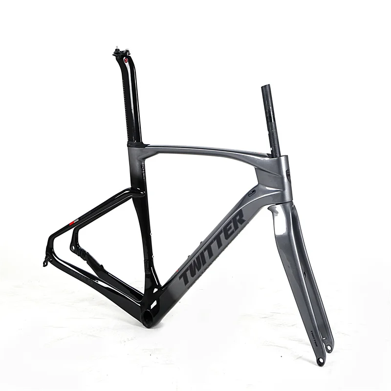 TWITTER700 * 40C рама дорожного велосипеда из углеродного волокна, внедорожный гравийный дорожный велосипед, матовая карбоновая дорожная рама, велосипедная рама, карбоновая гравийная рама 0