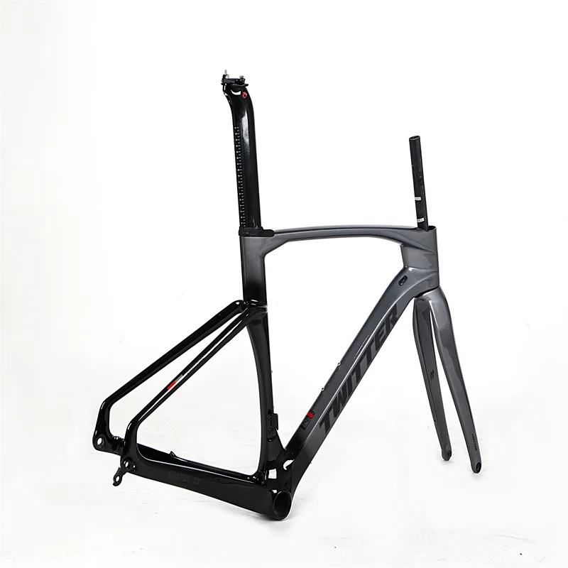 TWITTER700 * 40C рама дорожного велосипеда из углеродного волокна, внедорожный гравийный дорожный велосипед, матовая карбоновая дорожная рама, велосипедная рама, карбоновая гравийная рама 1