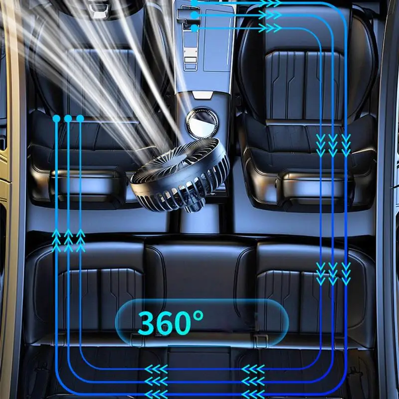 USB Автомобильный Вентилятор Автомобильный Охлаждающий Вентилятор Салона Автомобиля С Питанием От USB Бесшумный Регулируемый Универсальный Портативный Автомобильный Вентилятор Для Зеркала заднего Вида RV Car 3