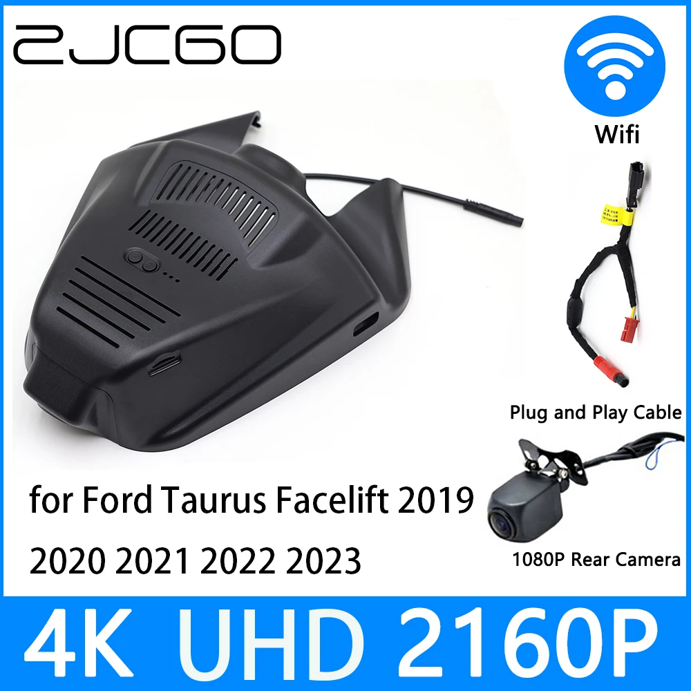 ZJCGO Dash Cam 4K UHD 2160P Автомобильный Видеорегистратор DVR Ночного Видения для парковки Ford Taurus Facelift 2019 2020 2021 2022 2023 0
