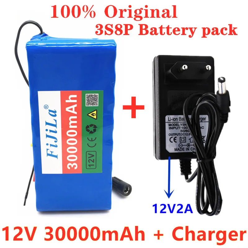 batterie 12V 30000mAh batterie pack 18650 lithium-batterie schutz bord 12v 30000mAh für inverter miner + 12,6 V2A ladegerät 1