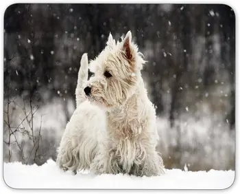 Коврик для мыши West Highland White Terrier Нескользящий резиновый Коврик для мыши-Применяется для игр, домашнего школьного офисного коврика для мыши 9,5x7,9 дюйма
