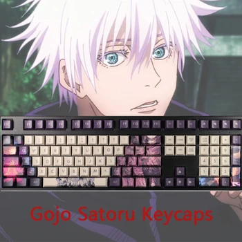 108keys Jujutsu Kaisen Keycaps Аксессуары Для механической клавиатуры Gojo Satoru Anime Keycaps