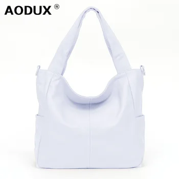 Aodux, Большие размеры, сумки из натуральной кожи, роскошные Сумки известных брендов, Женская сумка-мессенджер на плечо, Черный, белый цвет